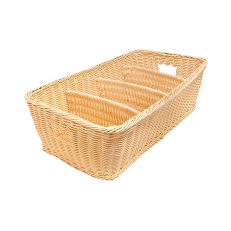 Image CORBEILLE POUR COUVERTS SIMILAIRE OSIER  53x31x15 CM NATUREL PP (1 UNITÉ) #1