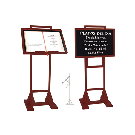 Image CHEVALET + ARDOISE  45x65x130 CM BOIS (1 UNITÉ) #1