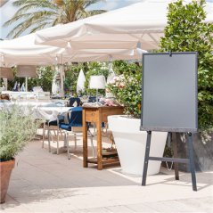 Image CHEVALET + ARDOISE  60x148 CM NOIR BOIS (1 UNITÉ) #3