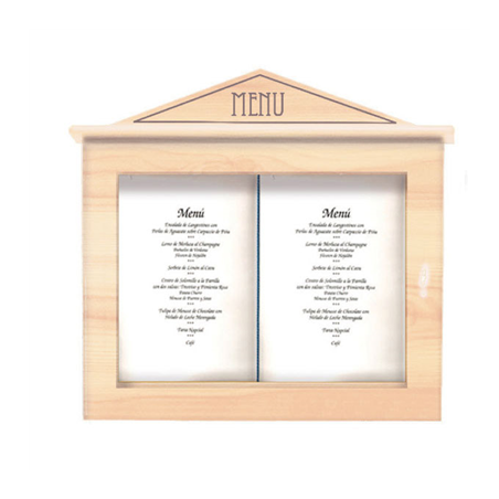 Image PORTE MENUS LUMINEUX  60x65x8 CM NATUREL BOIS (1 UNITÉ) #1