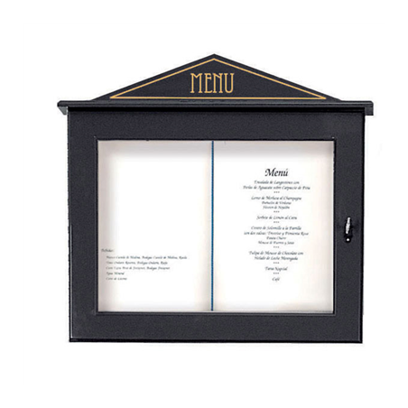 Image PORTE MENUS LUMINEUX  60x65x8 CM NOIR BOIS (1 UNITÉ) #1