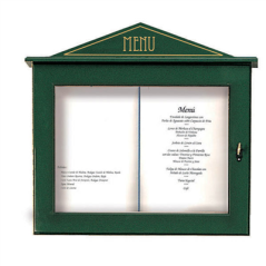 Image PORTE MENUS LUMINEUX  60x65x8 CM VERT BOIS (1 UNITÉ) #1