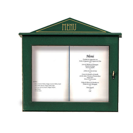 Image PORTE MENUS LUMINEUX  60x65x8 CM VERT BOIS (1 UNITÉ) #1