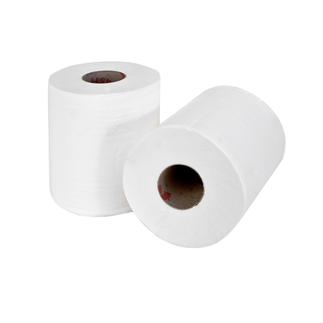 ESSUIE-MAINS "MAXI-BARRIL" ECOLABEL 2 PLIS - 400 FEUILLES  19 G/M2 Ø 19x21,6 CM BLANC OUATE (6 UNITÉ)