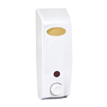 Image DISTRIBUTEUR DE SAVON 400 ML 8,5x8,5x25 CM BLANC ABS (1 UNITÉ) #1