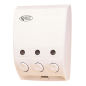 Image DISTRIBUTEUR SAVON 3 PRODUITS  20x9,7x27 CM BLANC ABS (1 UNITÉ) #1