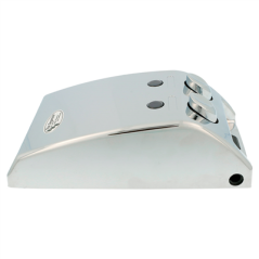 Image DISTRIBUTEUR SAVON 2 PRODUITS  14,5x9,7x27 ARGENTE CHROME (1 UNITÉ) #3