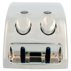 Image DISTRIBUTEUR SAVON 2 PRODUITS  14,5x9,7x27 ARGENTE CHROME (1 UNITÉ) #4