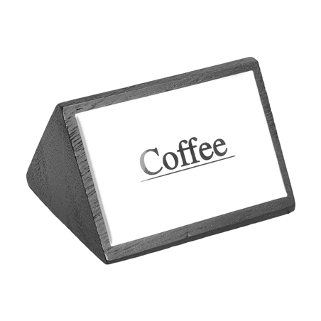 Image AFFICHAGES "COFFEE"  7,5x4,5 CM NOIR BOIS (1 UNITÉ) #1