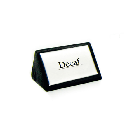 Image AFFICHAGES "DECAF"  7,5x4,5 CM NOIR BOIS (1 UNITÉ) #1