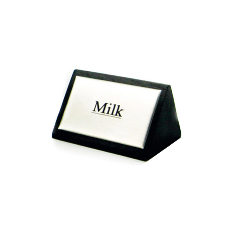 Image AFFICHAGES "MILK"  7,5x4,5 CM NOIR BOIS (1 UNITÉ) #1