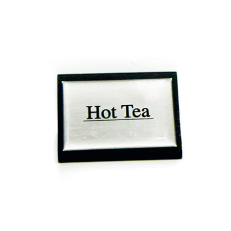 Image AFFICHAGES "HOT TEA"  7,5x4,5 CM NOIR BOIS (1 UNITÉ) #1