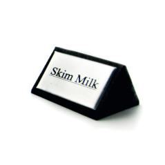 Image AFFICHAGES "SKIM MILK" 7,5x4,5 CM NOIR BOIS (1 UNITÉ) #1