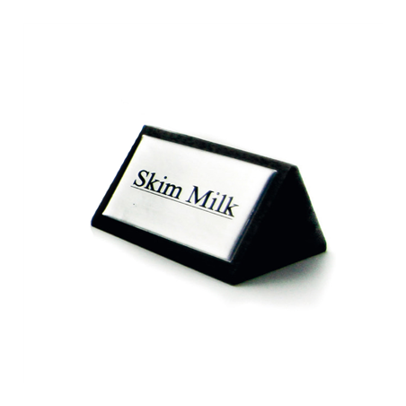 Image AFFICHAGES "SKIM MILK"  7,5x4,5 CM NOIR BOIS (1 UNITÉ) #1