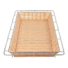 Image CORBEILLE SIMILAIRE OSIER  58,3x38,6x8,3 CM NATUREL PP (1 UNITÉ) #3