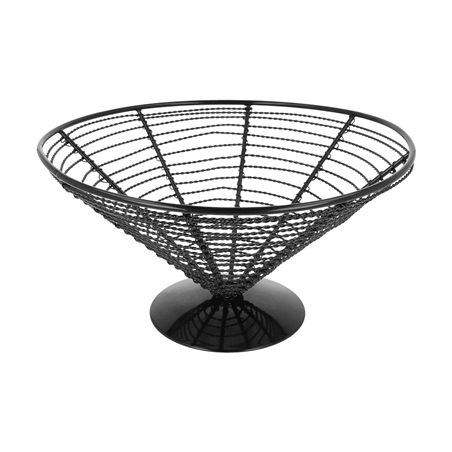 Image BASKET  Ø 23x12,5 CM NOIR ACIER (1 UNITÉ) #1