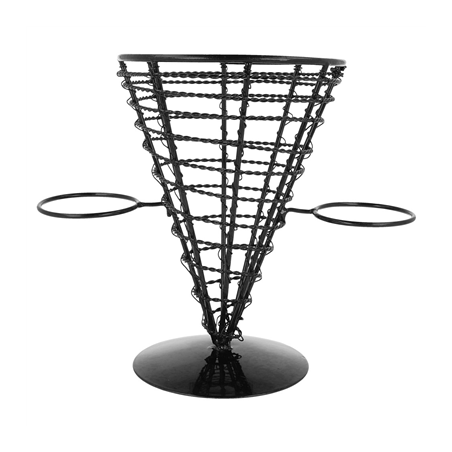 BASKET POUR 2 RÉCIPIENTS  Ø 12,8x18 CM NOIR ACIER (1 UNITÉ)