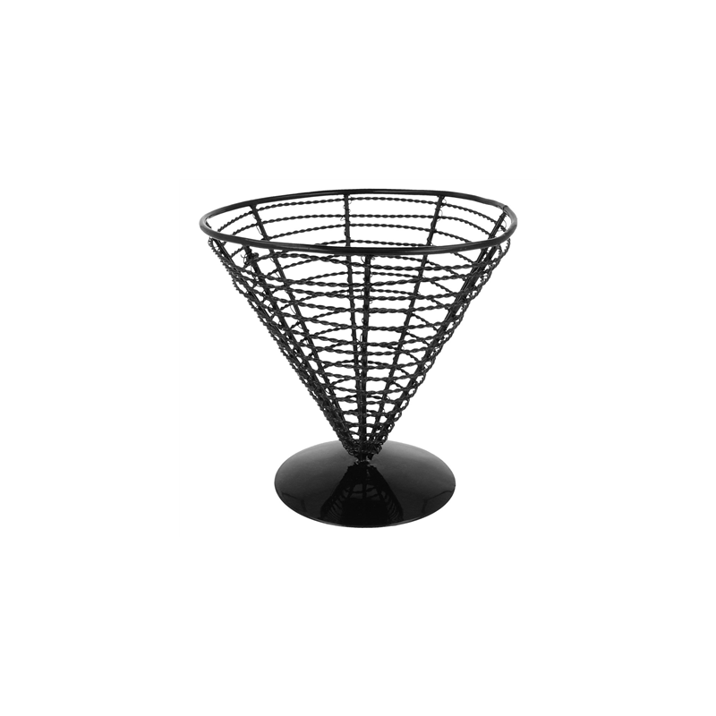 BASKET  Ø 18x17,5 CM NOIR ACIER (1 UNITÉ)