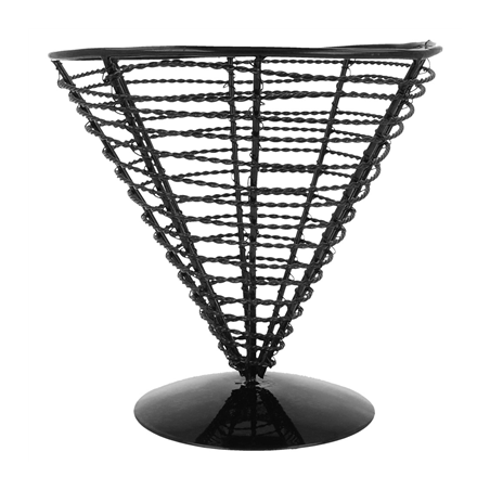 BASKET  Ø 18x17,5 CM NOIR ACIER (1 UNITÉ)