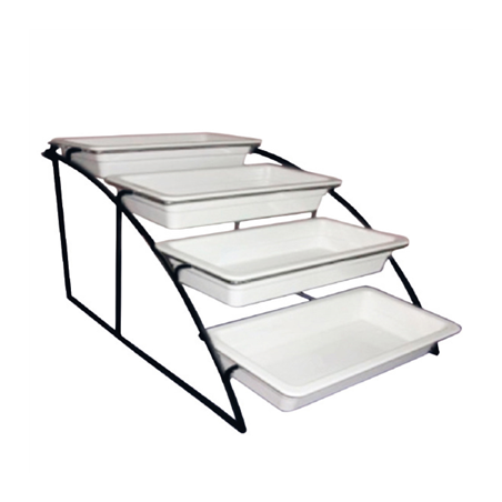 Image STAND 4 NIVEAUX BACS GN 1/3  36 x 52,5 x 32,5 CM NOIR FER (1 UNITÉ) #1