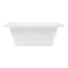 BACS GN 1/6 6,5 (h) CM BLANC MÉLAMINE (6 UNITÉ)