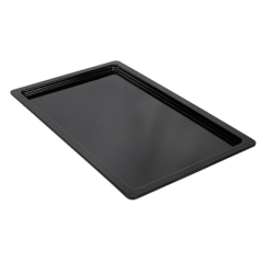 Image BACS GN 1/1 53 x 32,5 x 2 (h) CM NOIR MÉLAMINE (6 UNITÉ) #1