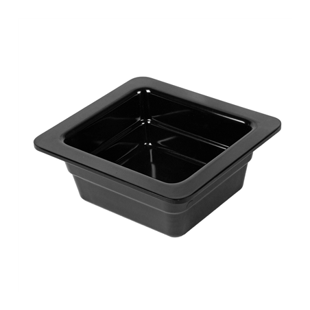 Image BACS GN 1/6  6,5 (h) CM NOIR MÉLAMINE (6 UNITÉ) #1