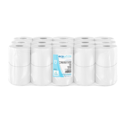 Image HYGIENIQUE SEMI-INDUSTRIEL ECOLABEL 2 PLIS - 73 M 17 G/M2 Ø12,5x9,5 CM BLANC OUATE (30 UNITÉ) #1