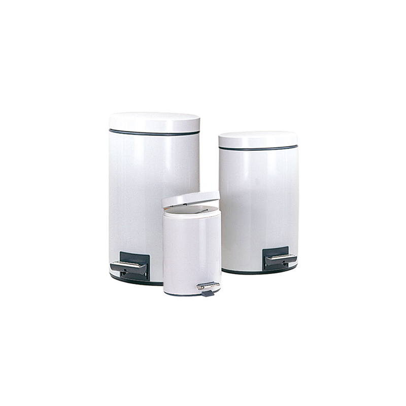 POUBELLE À PEDALE AVEC RÉCEPTACLE INTÉRIEUR 5 L Ø 20,5x28 CM BLANC ACIER (1 UNITÉ) POUBELLE À PEDALE AVEC RÉCEPTACLE INTÉRIEUR 5 L Ø 20,5x28 CM BLANC ACIER (1 UNITÉ)