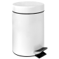 Image POUBELLE À PEDALE AVEC RÉCEPTACLE INTÉRIEUR 20 L Ø 29,5x44 CM BLANC ACIER (1 UNITÉ) #1