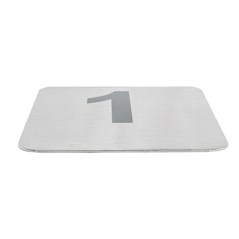 Image NUMÉROS DE TABLE DU 1 AU 25  9,5x8,8 CM ARGENTE INOX (1 UNITÉ) #3