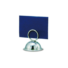 Image SUPPORTS ÉTIQUETTES DE TABLE RONDES Ø 6,5x4 CM ARGENTE INOX (1 UNITÉ) #1