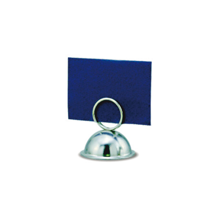 Image SUPPORTS ÉTIQUETTES DE TABLE RONDES  Ø 6,5x4 CM ARGENTE INOX (1 UNITÉ) #1