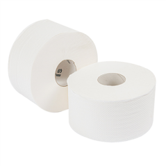 HYGIÉNIQUE "BABY JUMBO" ECOLABEL 2 PLIS - 0,5KG 17 G/M2 Ø19,5x9,5 CM BLANC OUATE (12 UNITÉ)