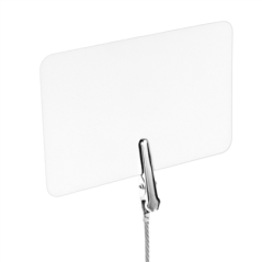 50 U. MINI ARDOISES "ALLIGATOR"  5,1x7,6 CM BLANC PVC (1 UNITÉ)