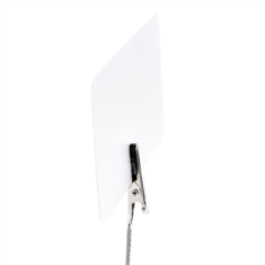 Image 50 U. MINI ARDOISES "ALLIGATOR"  10,2x15,2 CM BLANC PVC (1 UNITÉ) #3