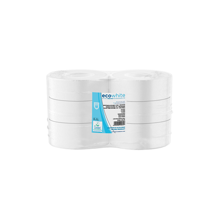 Image HYGIÉNIQUE "MAXI JUMBO" ECOLABEL 2 PLIS - 1KG  17 G/M2 Ø26x9,5 CM BLANC OUATE (6 UNITÉ) #1