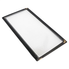 Image MENU "AMÉRICAIN" 3 CORPS  10,5x29,7 CM NOIR PVC (1 UNITÉ) #4