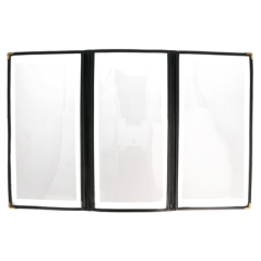 Image MENU "AMÉRICAIN" 3 CORPS  10,5x29,7 CM NOIR PVC (1 UNITÉ) #5