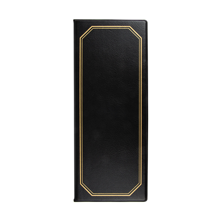 Image PORTE MENU 2 POCHETTES  10,5x29,7 CM NOIR PVC (1 UNITÉ) #1