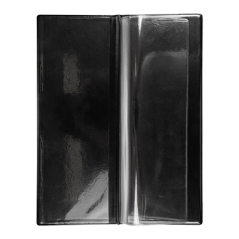 Image PORTE MENU 2 POCHETTES  10,5x29,7 CM NOIR PVC (1 UNITÉ) #4