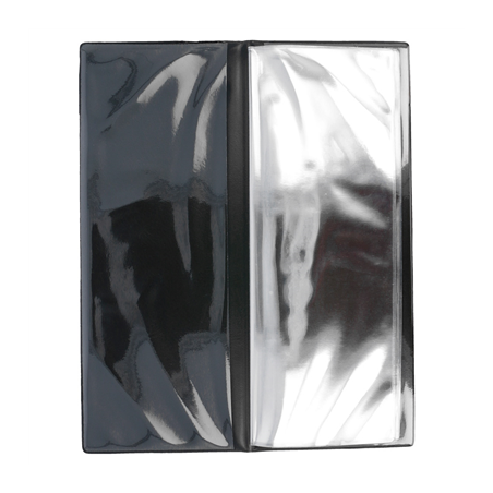 Image PORTE MENU 6 POCHETTES 10,5x29,7 CM NOIR PVC (1 UNITÉ) #1