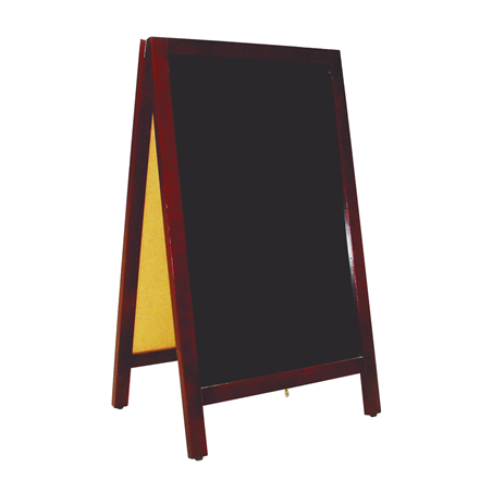 Image ARDOISE EN ANGLE 2 FACES  50x85x40 CM NOIR BOIS (1 UNITÉ) #1