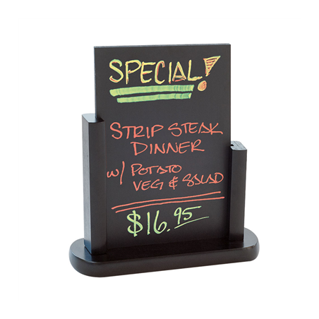 Image PANNEAU / ARDOISE DE TABLE  10,2x15,2 CM NOIR BOIS (1 UNITÉ) #1