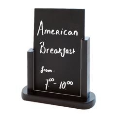 Image PANNEAU / ARDOISE DE TABLE  15,2x22,9 CM NOIR BOIS (1 UNITÉ) #1