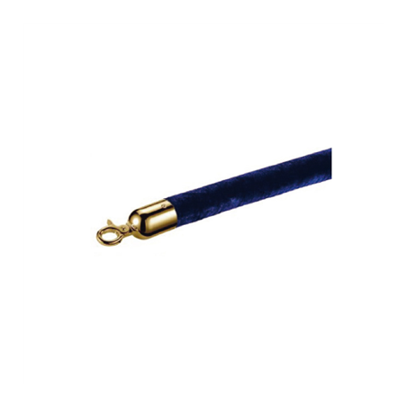 Image CORDON COLONNE MOBILE OR  Ø 3,2x150 CM BLEU VELOURS (1 UNITÉ) #1
