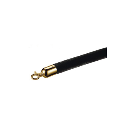 Image CORDON COLONNE MOBILE OR  Ø 3,2x150 CM NOIR VELOURS (1 UNITÉ) #1