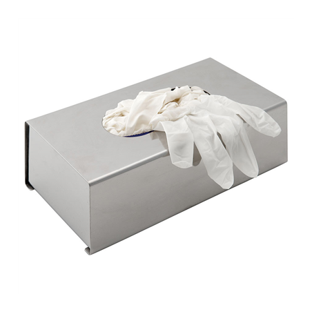 Image DISTRIBUTEUR POUR GANTS  26x15,7x7,5 CM ARGENTE INOX (1 UNITÉ) #1
