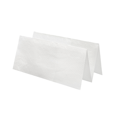 Image SERVIETTES ESSUIE-MAINS 2 PLIS ZIGZAG  37 G/M2 21x22,5 CM BLANC OUATE (4000 UNITÉ) #1