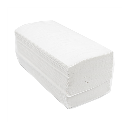 SERVIETTES ESSUIE-MAINS 2 PLIS ZIGZAG  37 G/M2 21x22,5 CM BLANC OUATE (4000 UNITÉ)